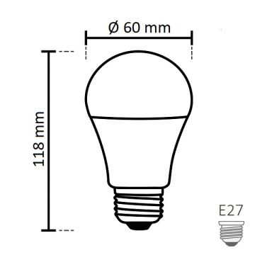 NOAS YL95-1201-A 12 Watt A60 LED Ampul