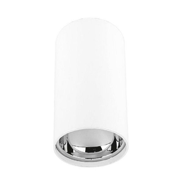 ERKled ERK2801 6x10 cm Sıva Üstü Beyaz-Platin Silindir Spot Kasası