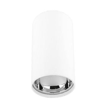 ERKled ERK2801 6x10 cm Sıva Üstü Beyaz-Platin Silindir Spot Kasası
