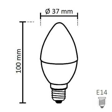 NOAS YL96-0701-B 7 Watt LED Mum Ampul