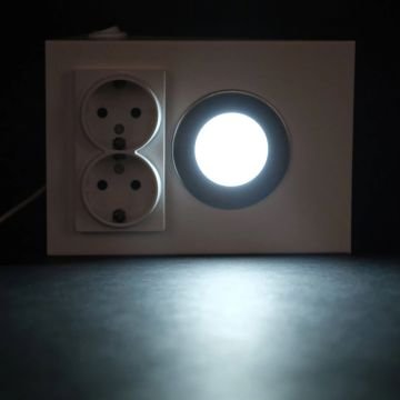 ACK AH11-00230 Çift Prizli Beyaz Kasa Tezgah Altı LED Armatür - Beyaz Işık (6500K)