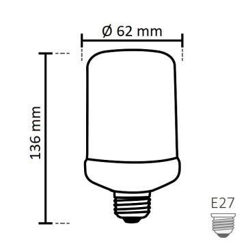 NOAS YL95-0506 5 Watt LED Alev Ampul (4 Modlu)