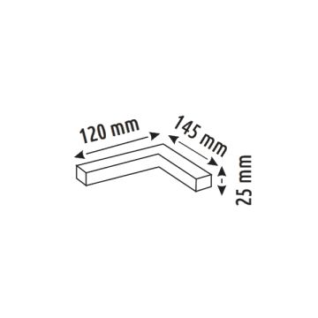 HELIOS HS8628 Siyah Sıva Altı - Trimless Magnet Ray Köşe Bağlantı Aparatı