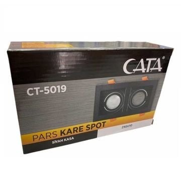 CATA CT-5019 Pars Sıva Altı Siyah İkili Spot Kasası