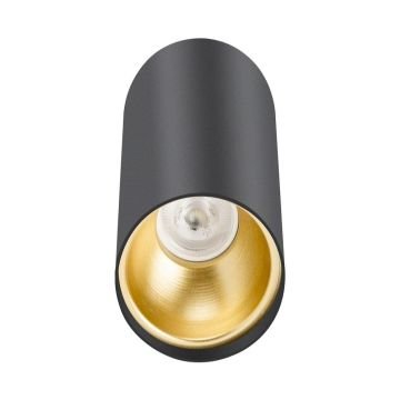 ERKled ERK2800 6x10 cm Siyah-Gold Sıva Üstü Silindir Spot Kasası