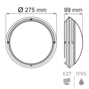 HOROZ 400-010-105 AQUA OPAL Beyaz Dış Mekan Glop Aplik (Plastik Kasa)