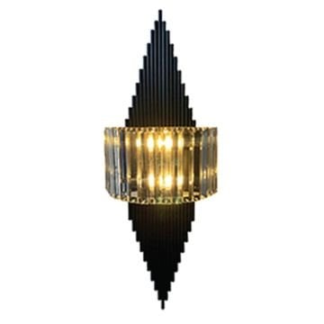 CreaLight AH19-02677 Camlı Siyah Dekoratif Aplik
