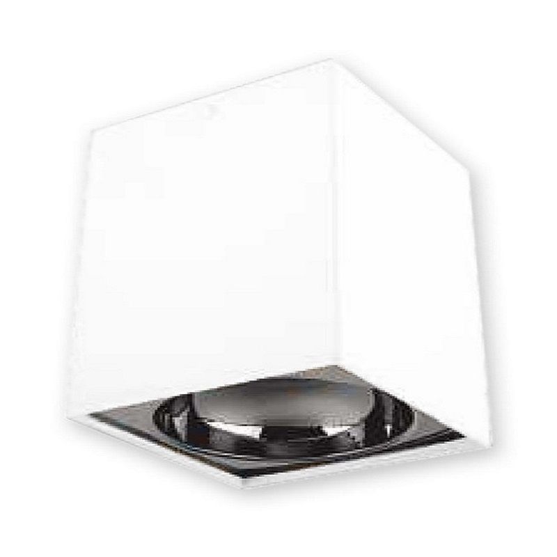 ERKled ERK2708 10x10x10 cm Beyaz-PlatinSıva Üstü Spot Kasası