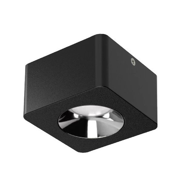 MOLLED MOL2421 10 Watt Siyah-Platin Sıva Üstü Kare LED Spot (SAMSUNG/PHILIPS LED & EAGLERISE/LIFUD Driver)