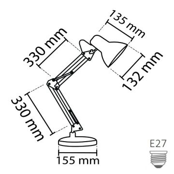 NOAS YL86-1210 MÜNİH Beyaz Masa Lambası