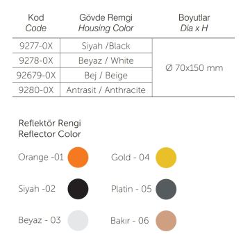 inoled 9277-01 Çift Yönlü Dekoratif Aplik