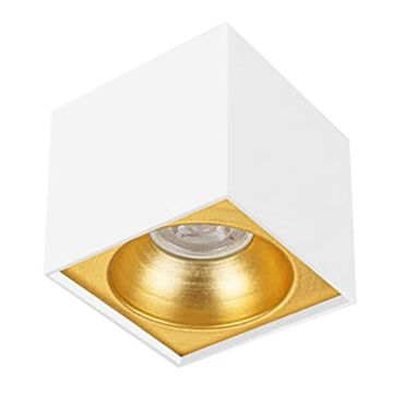 ERKled ERK2708 10x10x10 cm Beyaz-Gold Sıva Üstü Spot Kasası