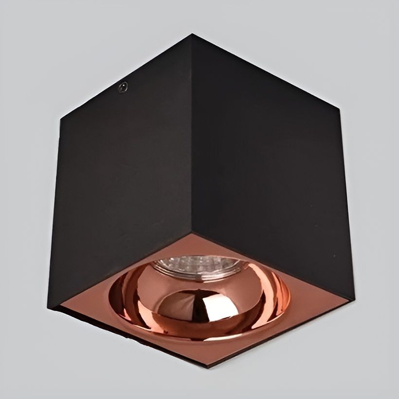 ERKled ERK2704 10x10x10 cm Siyah-Rose Sıva Üstü Spot Kasası