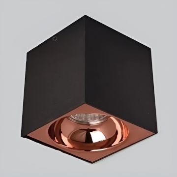 ERKled ERK2704 10x10x10 cm Siyah-Rose Sıva Üstü Spot Kasası