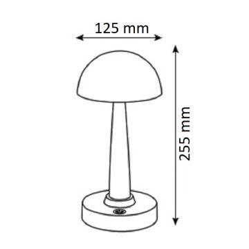 NOAS YL86-1601 SUNSET Mat Krom Dokunmatik, Dimli ve Şarjlı LED Masa Lambası - Gün Işığı (3200K)