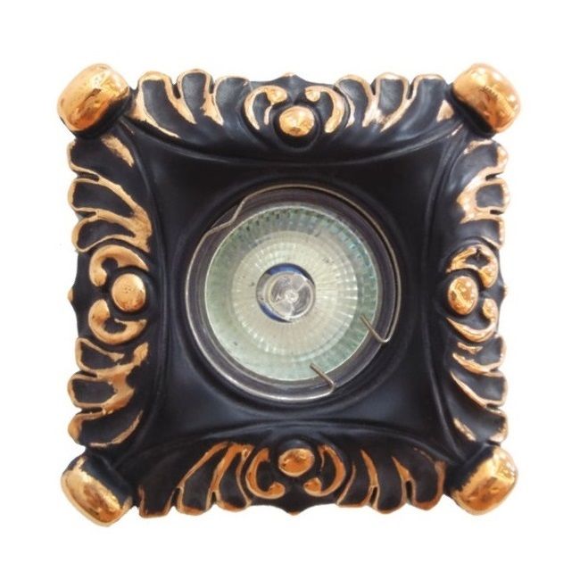 ACK AH04-01161 Siyah-Gold Dekoratif Kare Spot Kasası