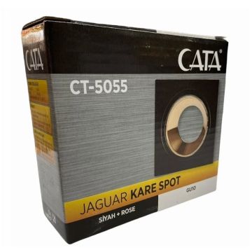 CATA CT-5055 Sıva Altı Siyah-Gold Kare Spot Kasası