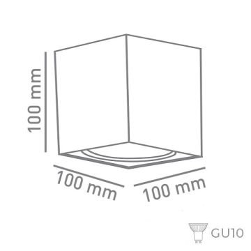 ERKled ERK2704 10x10x10 cm Siyah-Beyaz Sıva Üstü Spot Kasası