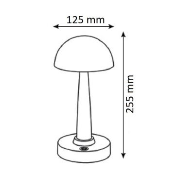 NOAS YL86-1602 SUNSET Eskitme Dokunmatik, Dimli ve Şarjlı LED Masa Lambası - Gün Işığı (3200K)