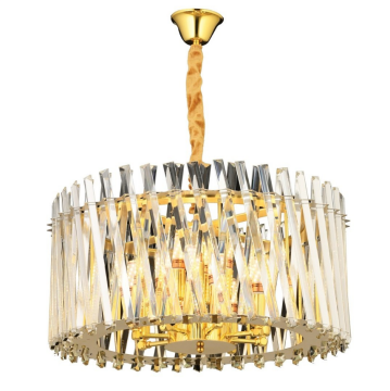 CL-411-600 Kesme Camlı Gold Modern Salon Avizesi