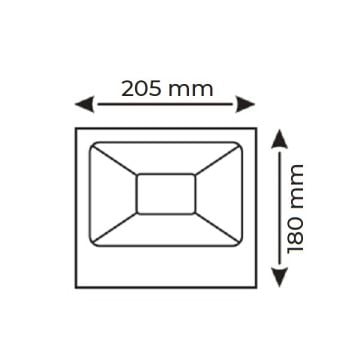 HELIOS HS 3827 12-24 Volt 50 Watt LED Projektör - Beyaz Işık (6400K)