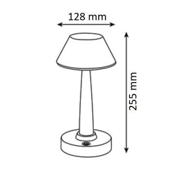 NOAS YL86-1701 GALATA Krom Dokunmatik, Dimli ve Şarjlı LED Masa Lambası - Gün Işığı (3200K)