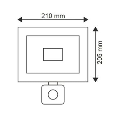 HELIOS HS 3823 50 Watt Radar Sensörlü LED Projektör - Beyaz Işık (6500K)