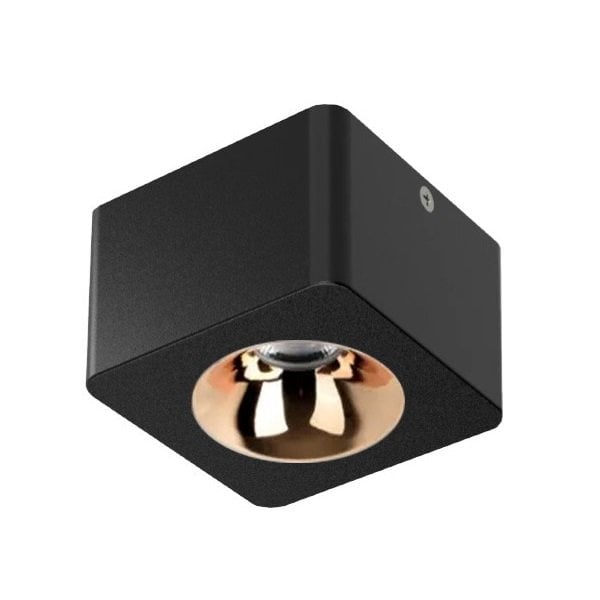 MOLLED MOL2421 7 Watt Siyah-Gold Sıva Üstü Kare LED Spot (OSRAM/SAMSUNG LED & TRIDONIC/EAGLERICE/LIFUD Driver)