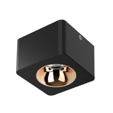 MOLLED MOL2421 8 Watt Siyah-Gold Sıva Üstü Kare LED Spot (SAMSUNG/PHILIPS LED & EAGLERISE/LIFUD Driver)