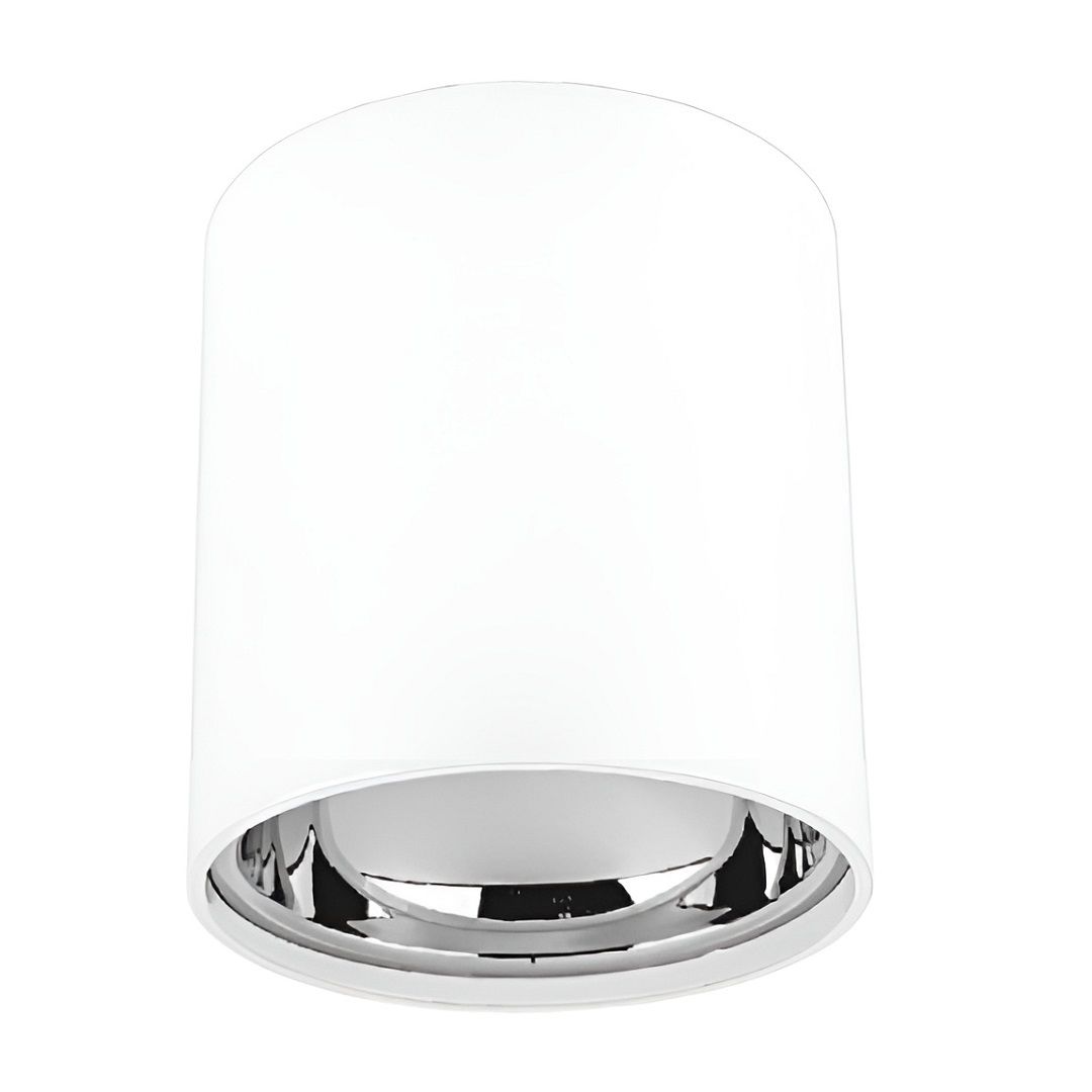 ERKled ERK2703 10x10 cm Sıva Üstü Beyaz-Platin Silindir Spot Kasası