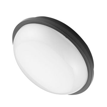 HOROZ 400-012-128 ARTOS 20 Watt Siyah Dış Mekan LED Glop Armatür - Ilık Beyaz (6400K) [Plastik Kasa]