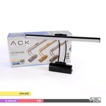 ACK AH10-00101 6 Watt 35 cm Siyah LED Tablo Apliği - Gün Işığı (3000K)