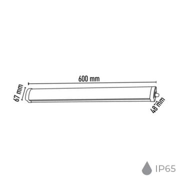 NOAS YL98-1810 18 Watt 60 cm Nemliyer LED Etanj (IP65)