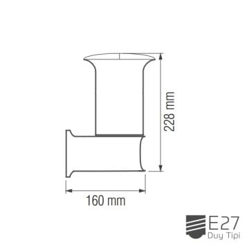 inoled 9120 Petunya Dış Mekan Aplik (PC Gövde)