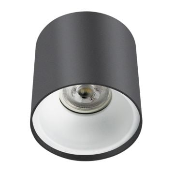 ERKled ERK2702 10x10 cm Siyah-Beyaz Sıva Üstü Silindir Spot Kasası