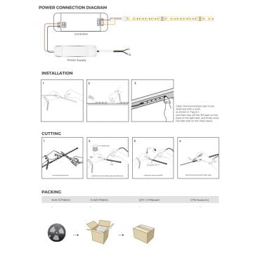 SAMSUNG 24 Volt 120 Ledli Dimli ve CCT Tunable Şerit Led - 19.2 Watt/Metre - [5 Metre] - FSSG.1019.TW20.1224