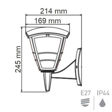HOROZ 400-020-133 YONCA Gri Dış Mekan Aplik (Plastik Kasa)