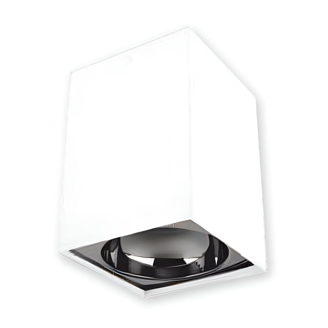 ERKled ERK2701 10x10x14 cm Sıva Üstü Beyaz-Platin Spot Kasası