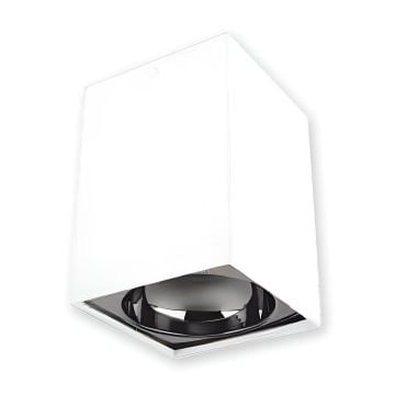 ERKled ERK2701 10x10x14 cm Sıva Üstü Beyaz-Platin Spot Kasası