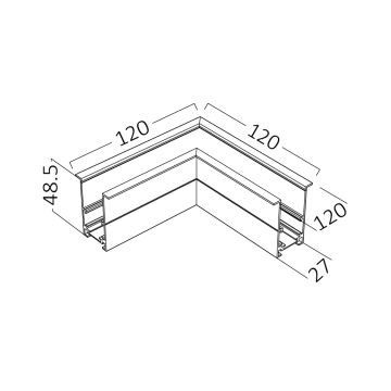 Braytron BY41-10401 Sıva Altı Yaylı Magnet Ray Tavan L Dönüş