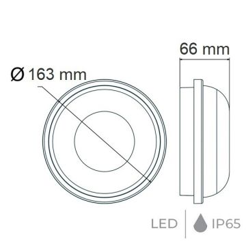 HOROZ 400-002-127 ARTOS 15 Watt Beyaz Dış Mekan LED Glop Armatür (Plastik Kasa)