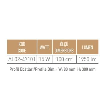 ACK AL02-47101 15 Watt Siyah/Beyaz Dekoratif LED Aplik