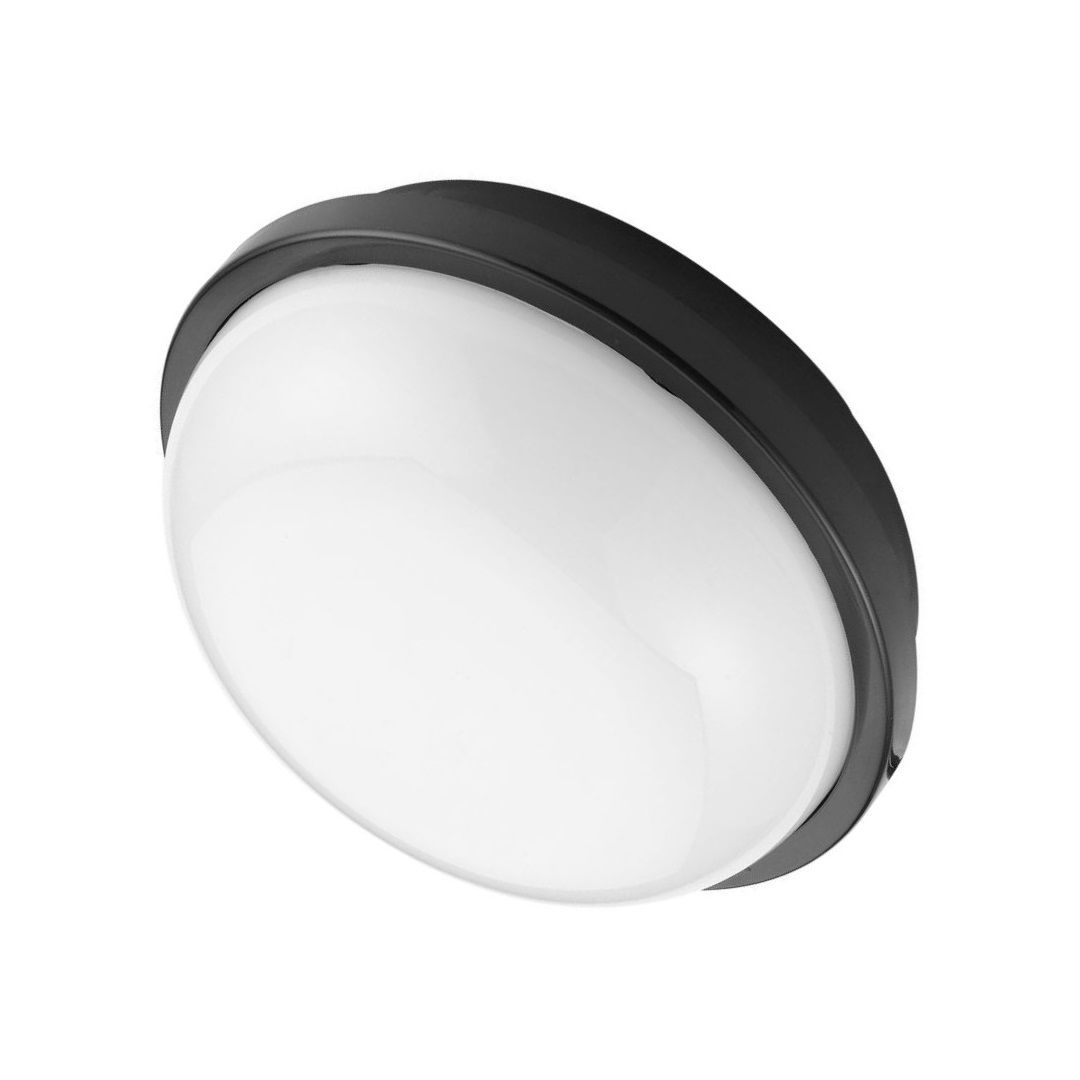 HOROZ 400-011-127 ARTOS 15 Watt Siyah Dış Mekan LED Glop Armatür - Ilık Beyaz (4200K) [Plastik Kasa]