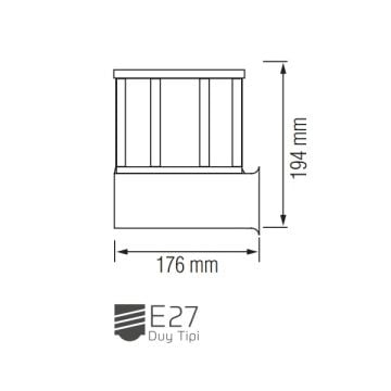 inoled 9140 Zambak Dış Mekan Aplik (PC Gövde)