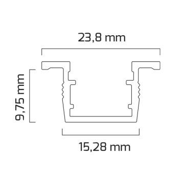 GOYA SARB 2835-72-15/24 100 cm 24 Volt 15 Watt Sıva Altı Alüminyum Kasalı Rigit LED Bar