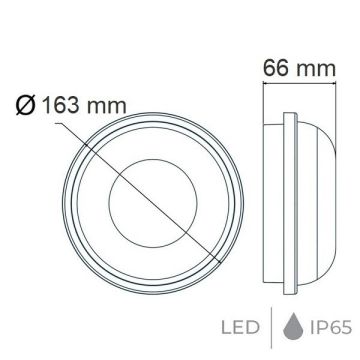 HOROZ 400-012-127 ARTOS 15 Watt Siyah Dış Mekan LED Glop Armatür - Beyaz Işık (6400K) [Plastik Kasa]