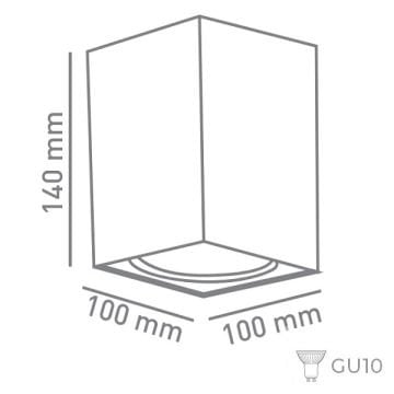 ERKled ERK2700 10x10x14 cm Siyah Sıva Üstü Spot Kasası
