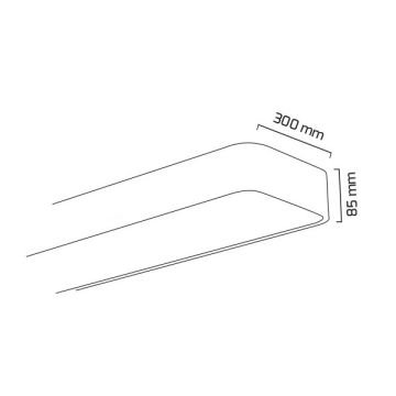 GOYA GY 8111-60 Siyah/Beyaz Kasa 67 Watt 30x60 cm Oval Lineer Sarkıt Avize