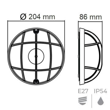 HOROZ 400-000-113 AQUA OPAK Beyaz Dış Mekan Glop Armatür (- Plastik Kasa)