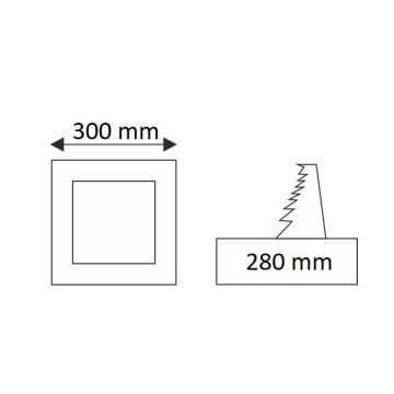 goldX ZE872-BK 24 Watt Sıva Altı Siyah Kare LED Panel